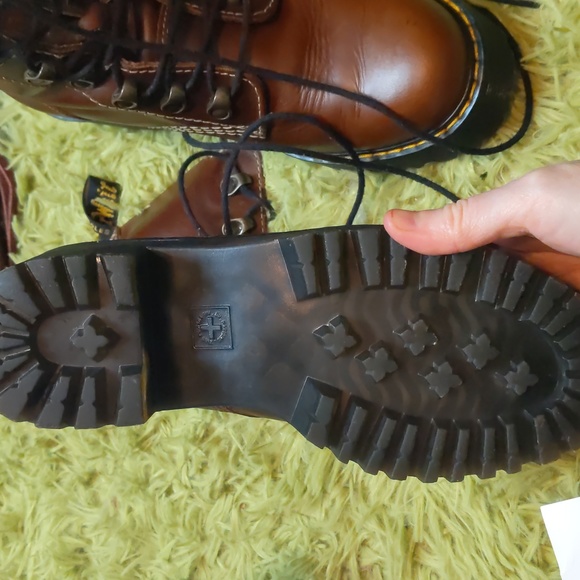 Sz 8 Women's Brown Chunky Dr. Martens Boots Used Excellent Condition - Picture 4 of 7